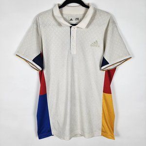 Adidas x Pharrell Williams Colorblock Climalite Polo Mens XL Short Sleeve Shirt